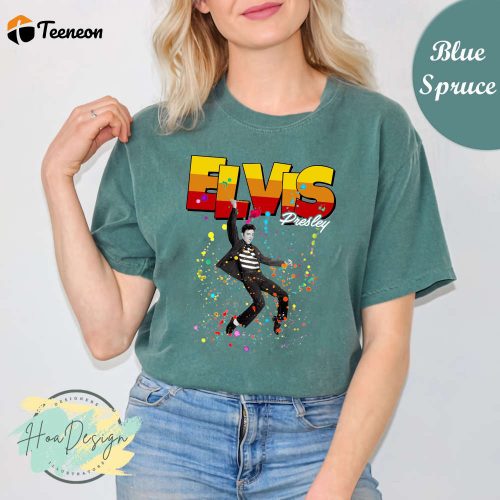 Elvis Presley Dancing Star T-Shirt Rock Music Retro Shirt 2023