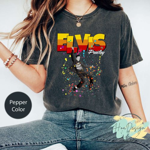 Elvis Presley Dancing Star T-Shirt Rock Music Retro Shirt 2023