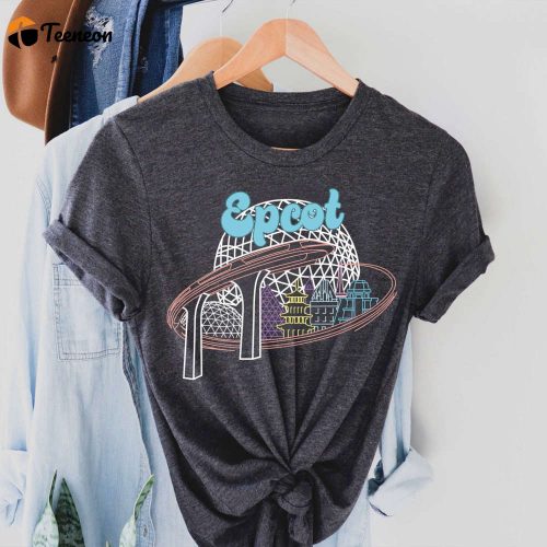 Colorful Epcot Countries & Monorail Shirt: Vibrant Disney World Pastel Tee