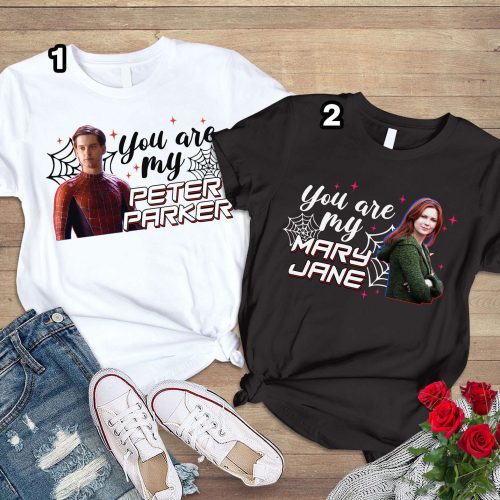 Spiderman Family Shirts Peter Parker & Mary Jane Matching Superhero Tee