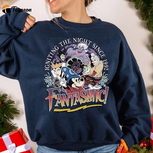 Fantasmic Villains Mickey Mouse Fantasia Sorcerer Shirt – Magic Kingdom Mickey Shirt Fantasmic Shirt