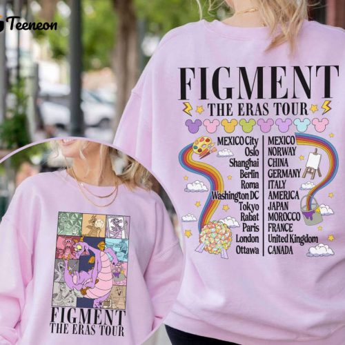 Figment Epcot World Tour Shirt The Eras Festival Of The Arts Dragon & One Little Spark Shirt