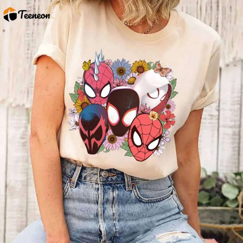 Floral Spider-Man Across the Spider-Verse Shirt – Perfect Gift for MCU & Avengers Fans