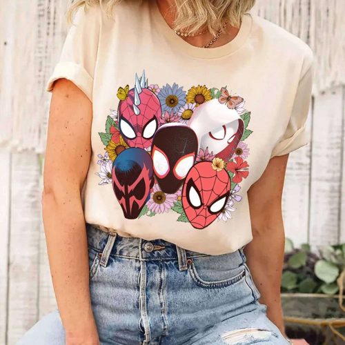 Floral Spider-Man Across the Spider-Verse Shirt: Perfect Gift for MCU Fans!