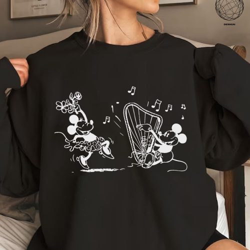 Fun and Vintage: Funny Dancing Mickey and Minnie Mouse Shirt for Disney Vacation Perfect Matching Family Shirt & Cute Kids Apparel