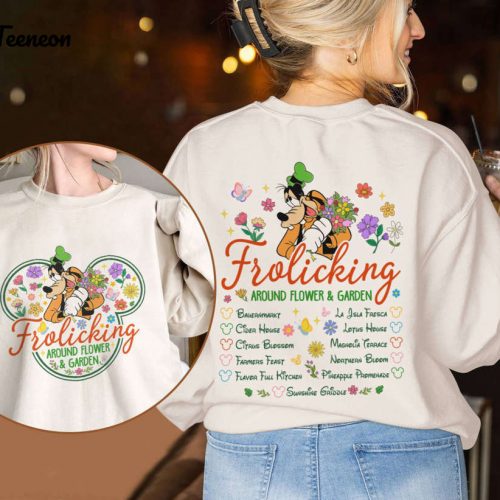 Goofy Epcot World Tour Shirt: Epcot Flower and Garden Orange Bird Tee – Walt DisneyWorld Family Trip