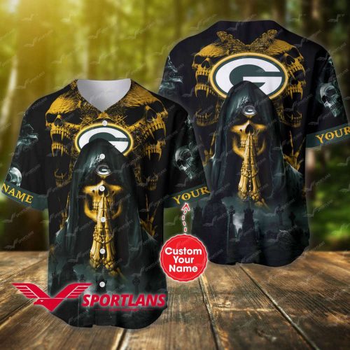 Green Bay Packers Personalized Baseball Jersey