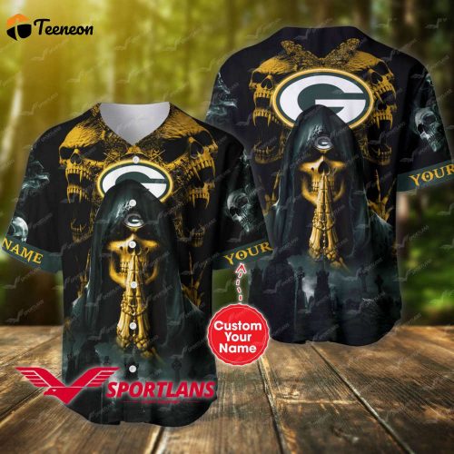 Green Bay Packers Personalized Baseball Jersey