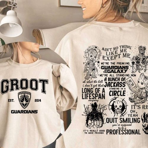 Vintage GrootT 1994 Double-Sided Sweatshirt Guardians Of The Galaxy Vol 3 Shirt Quill Rocket Groot