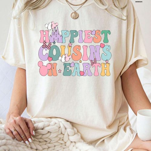 Happiest Cousins On Earth Matching Shirt: Retro Park & Castle Family Tee – Engaging Group & Kids Shirt!