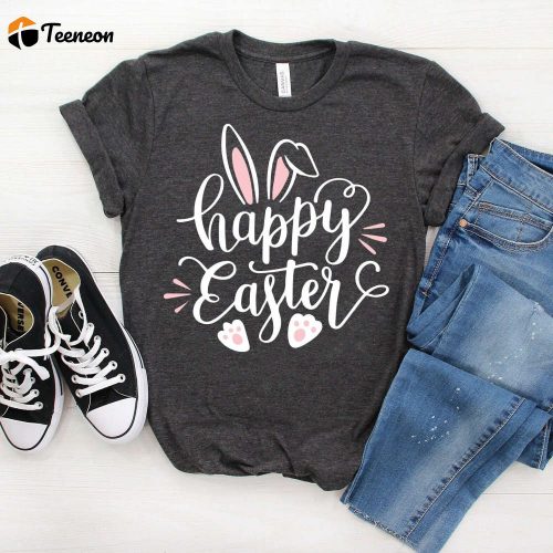 Get Festive with our Happy Easter Shirt Collection – Easter T-Shirt Silhouette Bunny Ears & More!