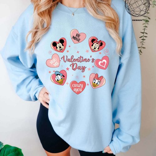 Spread Love with Happy Valentine s Day Shirt & Magical Castle Sweatshirt – Perfect for Disney Family Trips to Disneyland!