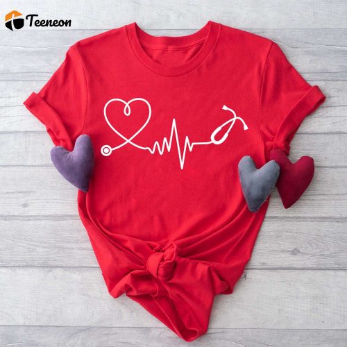 Show Your Heartbeat Love with a Heart Stethoscope Shirt – Perfect Gift for Essential Workers & Doctors!