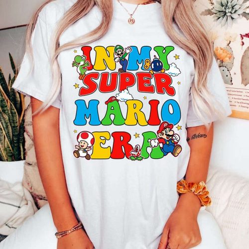 Super Mario Era Shirt Birthday Party & Gaming Tee Mario Friends & Characters Shop Now!