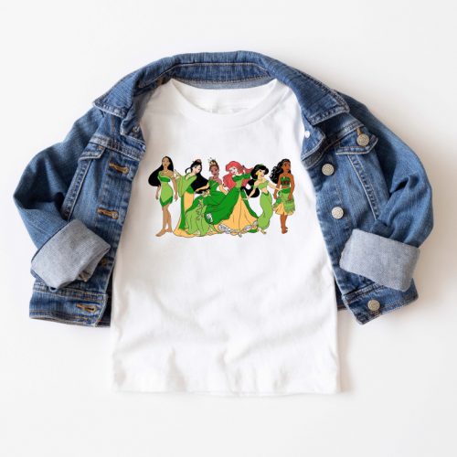 Irish Princess T-Shirt: Retro Disney Shirt for Irish Girls & Moms St Patrick s Day Gift with Disney Princesses