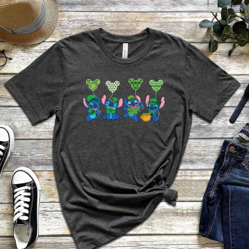 Lucky Vibes Irish Stitch T-shirt: Celebrate Saint Patrick s Day with Disney Stitch – Disneyworld Shirt Patty Day & Irish Day Shirt – Get Your Lucky Tee Now!