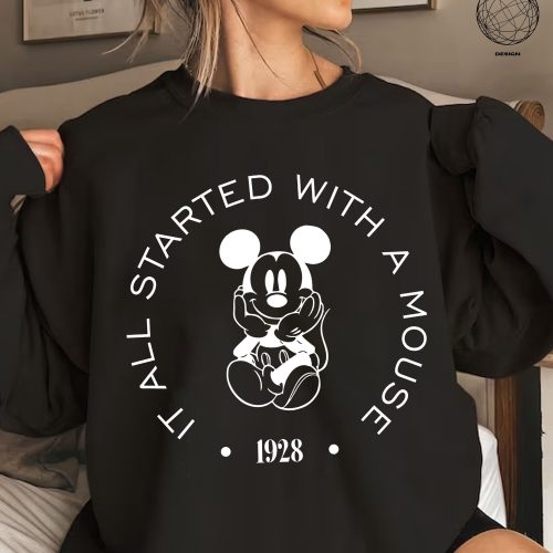 Disney 1928 Comfort Colors® Shirt: Celebrate Disney s Iconic Beginnings with the It All Started with a Mouse Shirt! Perfect Gift for Disney Fans and Mickey Mouse Lovers (140 characters)