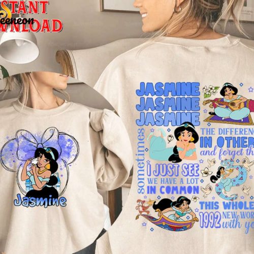 Jasmine Princess Png: Instant Download for Aladdin Movie Jasmine Birthday Girl Trip 2023 Shirt & More!