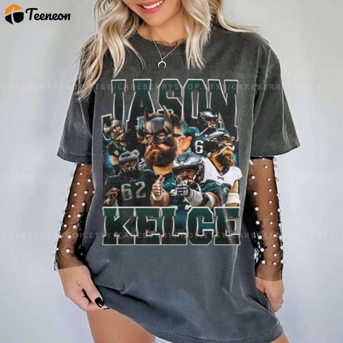 Jason Kelce Vintage Shirt – Football Fan Tee: Sport Gift & American Football Sweatshirt