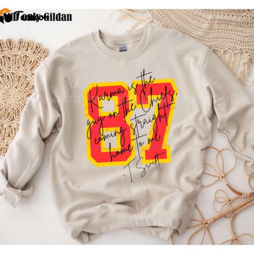 Karma 87 Chiefs Era Sweatshirt: Show Your Support with Travis Kelce Game Day Shirt