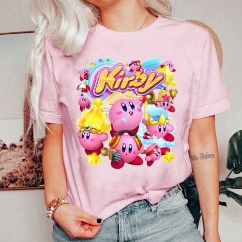 Kirby Face Shirt: Funny Video Game Tee & Perfect Gift for Her