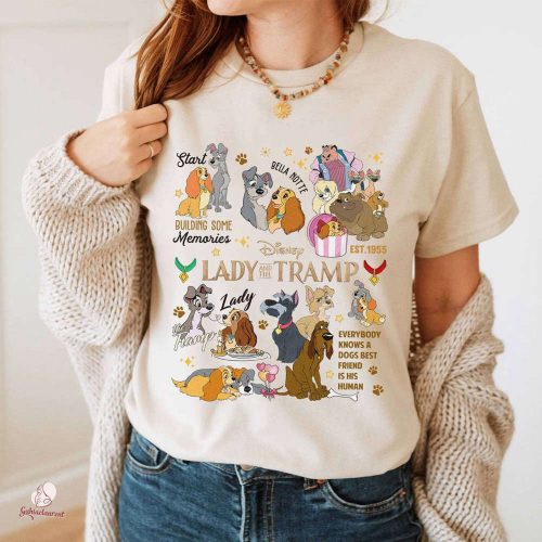 Lady Tramp Sweatshirt: Disneyland Dogs Lovers Gift – Customized Couple Shirt for Women