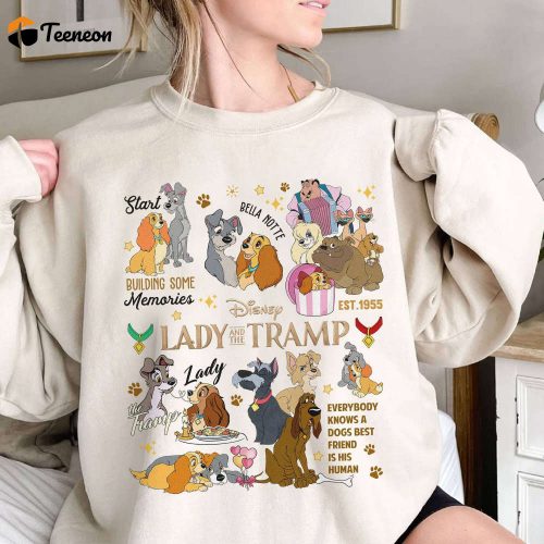 Lady Tramp Sweatshirt: Disneyland Dogs Lovers Gift – Customized Couple Shirt for Women