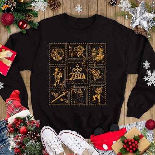 Legendary Zelda Doodle Art Shirt – Link To The Past LOZ Hyrule Fantasy Korok Tri Force Sweatshirt Breath of the Wild