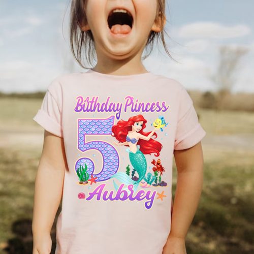 Disneyland Princess Ariel Birthday Shirt – Little Mermaid Princess Gift