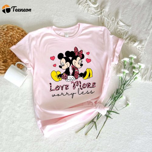 Love More Worry Less: Disneyworld Sweatshirt Mickey & Minnie Valentine Shirts Honeymoon & Leopard Print Tees