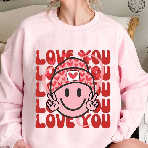 Spread Love with our Valentine s Day Shirt Collection: Love You Shirt Smileyy Face Shirt & More!