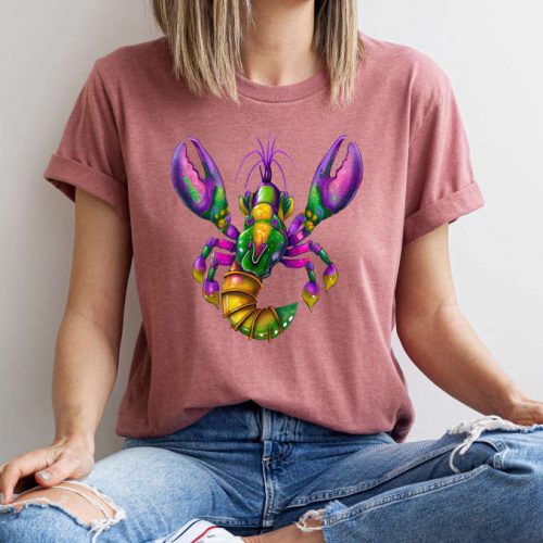 Stylish Mardi Gras Shirt Collection: Fat Tuesday Crawfish NOLA & Beads Festival Tees – Perfect Women s Carnival and Party Attire!