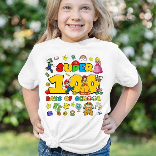 Super Mario 100 Days Smarter Shirt: Perfect for Kindergarten & Disneyland Teachers