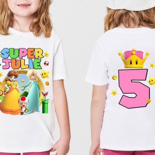 Custom Mario Princess Daisy Rosalina Birthday Shirt – Perfect for Mario Family Party!