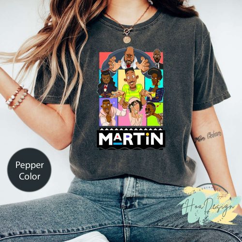 Martin TV Show Cartoon T-Shirt – Comedic Series Shirt with Martin Payne & Lawrence – Comfort Colors