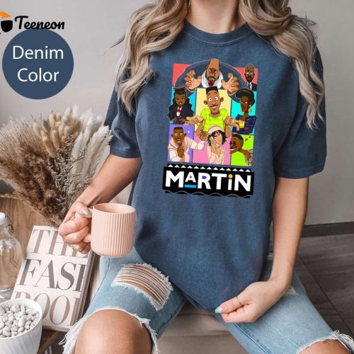 Martin TV Show Cartoon T-Shirt – Comedic Series Shirt with Martin Payne & Lawrence – Comfort Colors