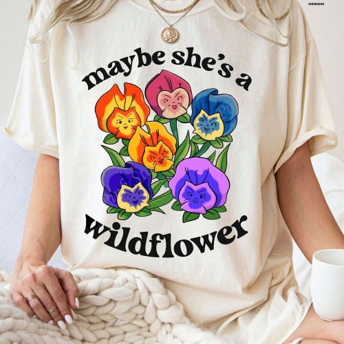 Wildflower Wonderland: Disney Vacation Tee with Alice in Wonderland Shirt Perfect for Disneyworld Shirts and Garden Lovers