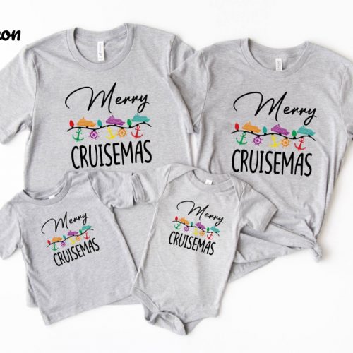 Merry Cruisemas Shirts: Family Vacation Tee for Cruise Trips Holiday Vibes & Group Fun – Perfect Cruise Vacation Gift!