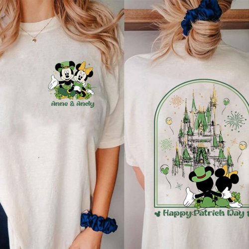 St Patrick s Day Shirt: Mickey & Friends Disneyland Clover Tees