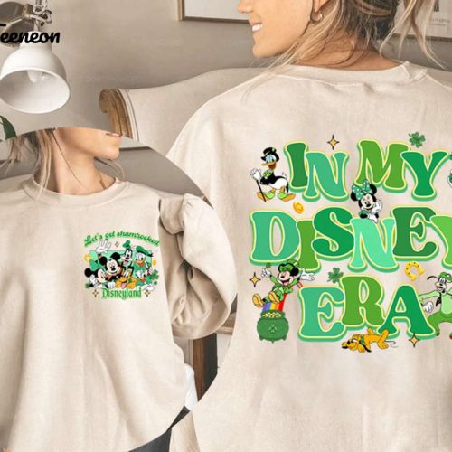 Mickey and Friends St Patrick s Day Shirt Disneyland Era Four Leaf Clover Shamrock Tee Let s Get Shamrocked Lucky Tees