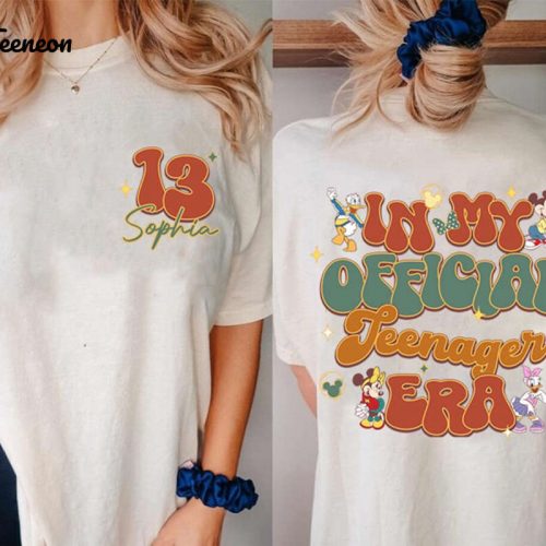 Disneyland Mickey and Friends Teenager Era Shirt Custom 13th Birthday Gift for Teen Birthday Tee for Teens