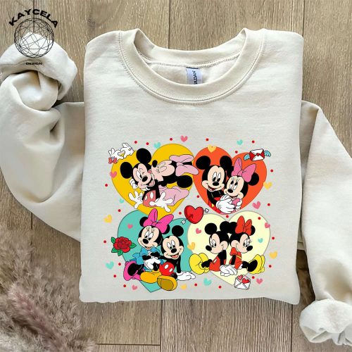 Mickey and Friends Valentine Shirt: Celebrate Valentines Day with Couple Matching Shirts! Featuring Minnie Mouse Mickey Mouse and Disney Valentines – Limited Edition Collection