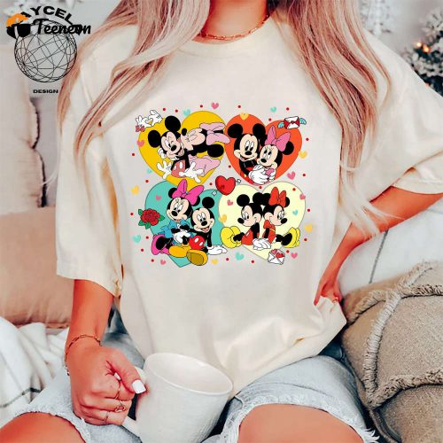 Mickey and Friends Valentine Shirt: Celebrate Valentines Day with Couple Matching Shirts! Featuring Minnie Mouse Mickey Mouse and Disney Valentines – Limited Edition Collection