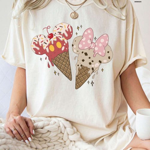 Mickey Minnie Disney Ice Cream Shirt: Perfect Disneyland & Disney World Valentine s Day Trip Shirt