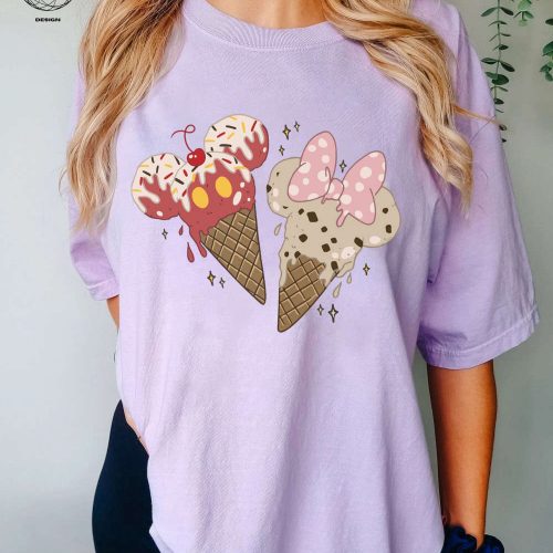 Mickey Minnie Disney Ice Cream Shirt: Perfect Disneyland & Disney World Valentine s Day Trip Shirt