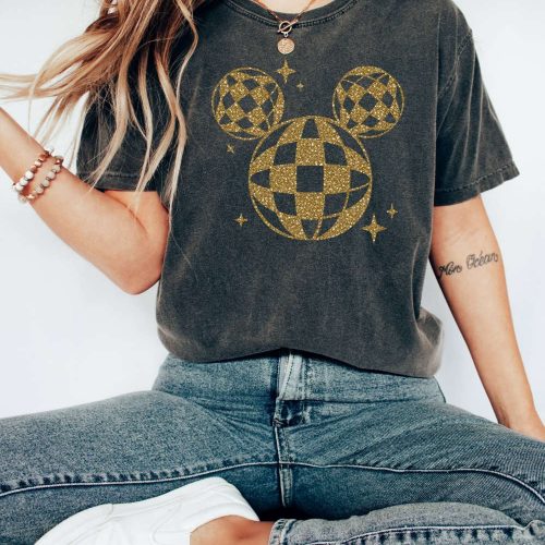 Party Vibes Shirt: Disney Mickey Mouse & Disco Ball Tees for Fun-Filled Holidays & Vacations at Disneyworld!