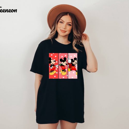 Get in the Retro Vibes with Mickey Valentine T-Shirt: Disney Love Cartoon Sweatshirt & Heart Shirt for Valentines Day! Perfect for a Fun Vacation