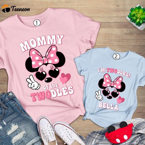 Minnie Twodles Birthday Girl Shirt – Custom I m Twodles Shirt for Minnie Birthday Party – Mom & Daughter Birthday Outfit