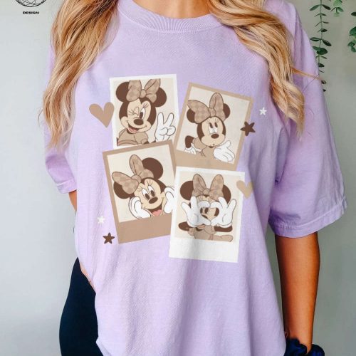 Stylish Minnie Vintage Shirt: Disney Ear Shirt for Women Cute Disney Matching Shirts