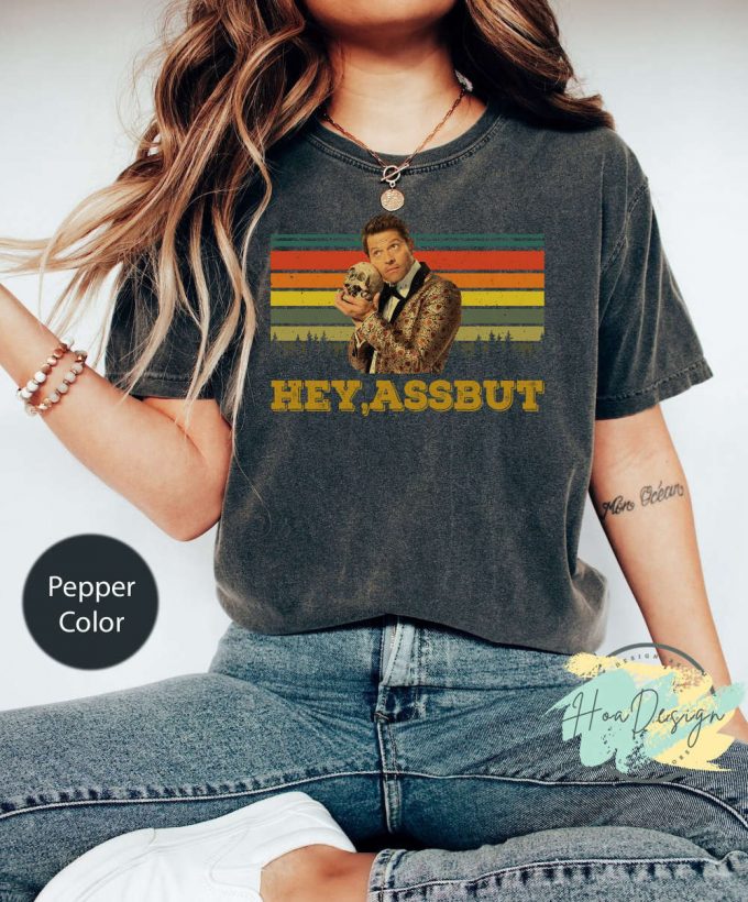 Vintage Misha Collins T-Shirt: Hey Assbutt Quote Limited Castiel 90s Graphic Shirt – Comfort Colors